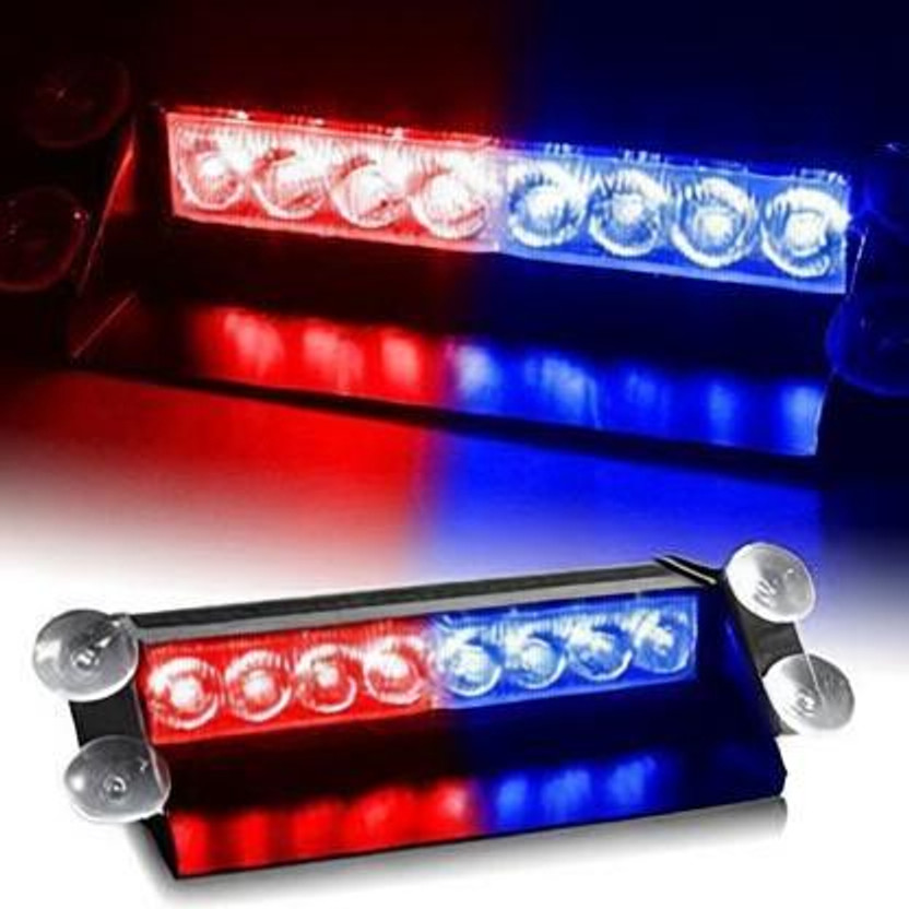 ashaworld ashaworld 8 LED Police Car Flashing Lights Interior Light Car LED (12 V, 12 W)(Universal For Car, Pack of 1) - Flipkart Deal