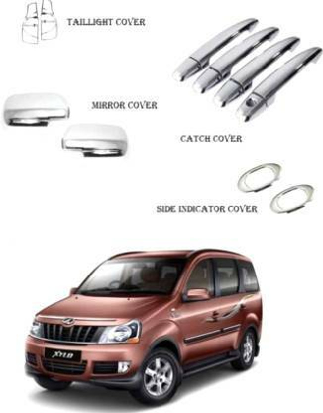 junior Exterior Chrome Accessories Combo Kit for Mahindra Xylo -Set of 10 Pcs Chrome MAHINDRA Xylo Side Garnish