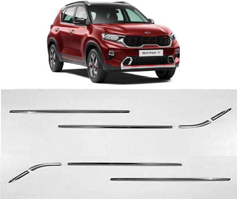 AUTOSHYAM Lower Window Garnish (Chrome) Set of 4 For Kia All