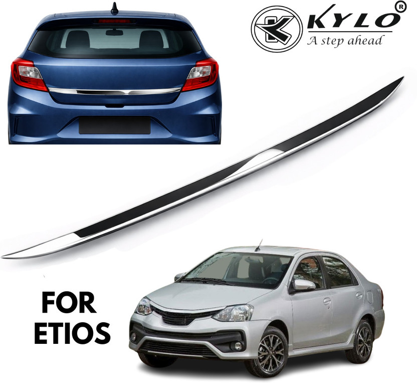 KYLO Chrome Trunk Dicky Garnish for ETIOS | Dicky Rear Boot Patti Chrome Toyota Etios Rear Garnish