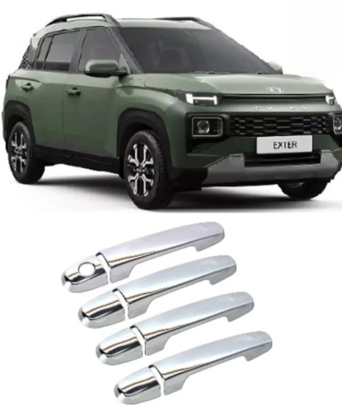 SSS Hyundai Exter door handle chrome cover 2024 model onwards Chrome Hyundai Universal For Car Side Garnish