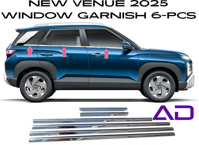 Ad chrome Venue 2025 Window Garnish Chrome Chrome Hyundai IS Side Garnish