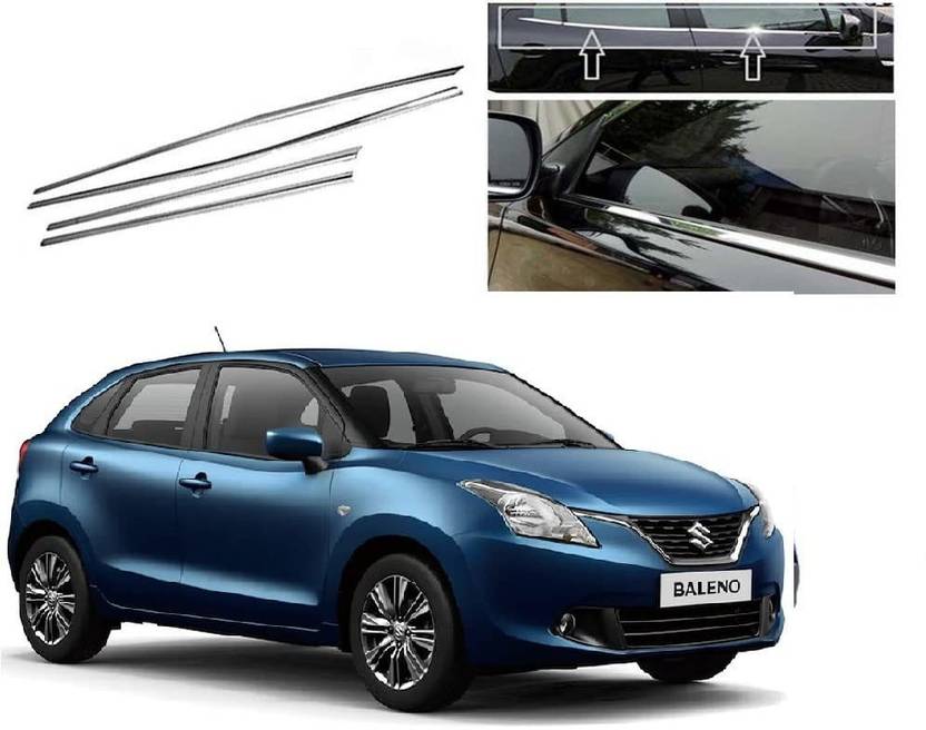 Goodzup Baleno 2022 window garnish Chrome Maruti Baleno Front Garnish