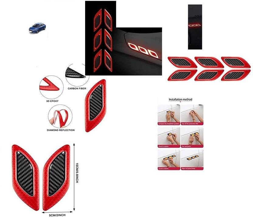 Max In Carbon Fiber Graphic Car Reflective Sticker, Warning Sign for NEW SWIFT DZIRE Glossy