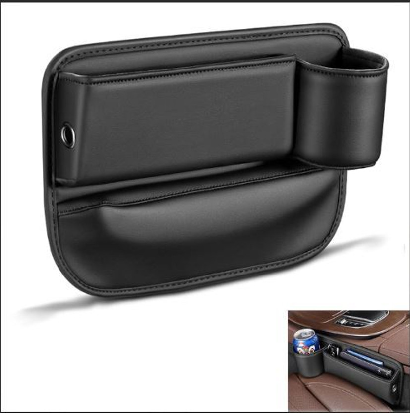 Homevilla Car Seat Gap Filler Storage Box with Cup Holder Organizer for Front Seat Car Side Seat Catcher(0 L)