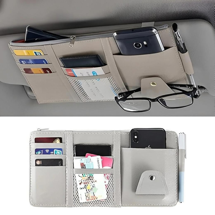 DARDRIS DARDRIS Car Sun Visor Organizer,auto interior accessories, MULTIFUNCTIONAL STORAGE BAG Car Multi Pocket(1 L) - Flipkart Deal