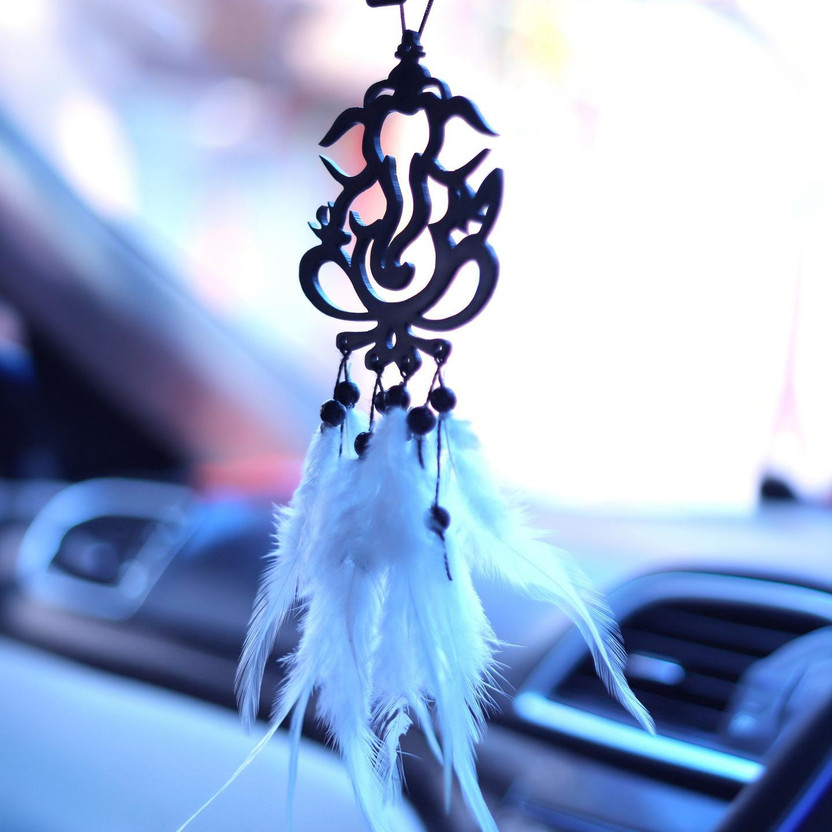 Mac enteprise MAC ENTERPRISE Car Hanging , Wall Hanging Ganesha Decorative Showpiece (Black) Car Hanging Ornament(Pack of 1)