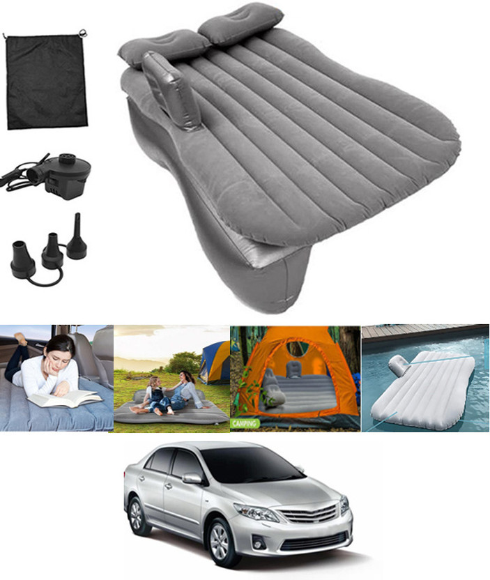 ABJD Silver Inflatable Car Travel Bed/Two Pillows/Pump For Altis Toyota 2008 Multifunctional Car Inflatable Bed Mattress For(Car Travel,Camping,Swimming) Car Inflatable Bed(Altis)