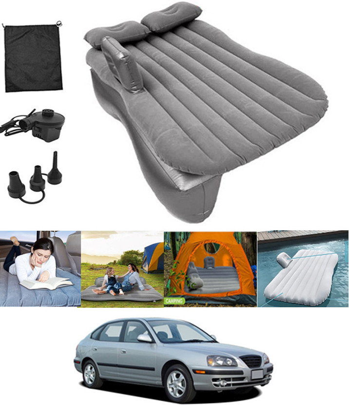 ABJD Silver Inflatable Car Travel Bed/Two Pillows/Pump For Elantra Hyundai 2004 Multifunctional Car Inflatable Bed Mattress For(Car Travel,Camping,Swimming) Car Inflatable Bed(Elantra)
