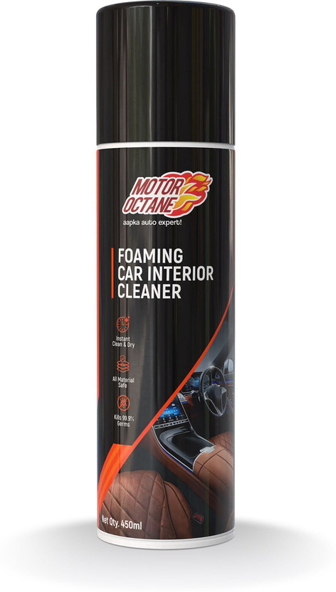 MOTOROCTANE Foaming Car Interior Cleaner for Upholstery, Dashboard, Leather, Fabric and Vinyl - Lime Fragrance Vehicle Interior Cleaner(450 ml)