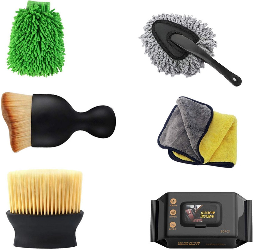 ORIDOR Ultimate Set of 6 Car Cleaning Combo Kit Dashboard Wheel Wash Care Set CIC272-GS Vehicle Interior Cleaner(6 g)