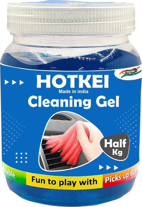 HOTKEI Half Kg Multipurpose Car Ac Vent Interior Dashboard Dust Dirt Cleaning Cleaner Slime Gel Jelly Putty Kit For Car Keyboard Laptop PC Electronic Gadgets Products Cleaning Kit Car Interior Reusable Cleaning Cleaner Gel Vehicle Interior Cleaner(500 g)