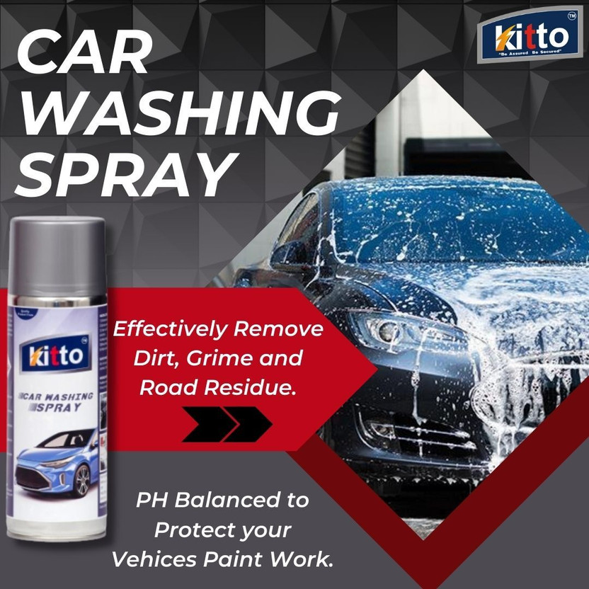 kitto Premium Car Washing Aerosol Foam Spray,Car Care Cleaner Ready To Use Cleaning Spray, Shine as New Vehicle Interior Cleaner(500 ml)