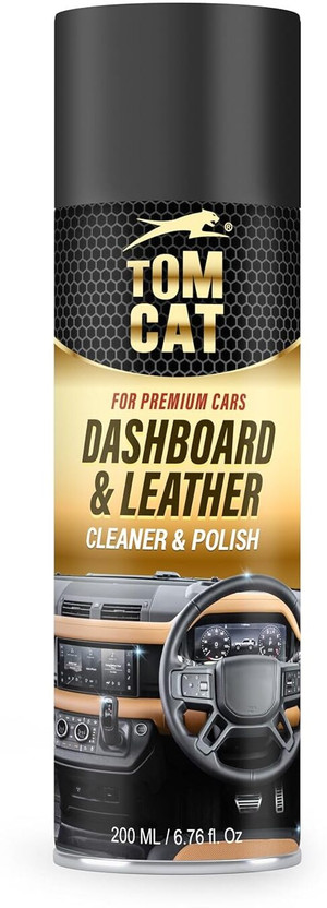 TOM CAT SHADOW Cars, Bikes, Motorcycle, Dashboard/Vinyl/leather/Trim, Rich Matte Finish Foam Based Professional Dashboard Dresser, Conditioner Protectant & Polish Vehicle Interior Cleaner(200 ml)