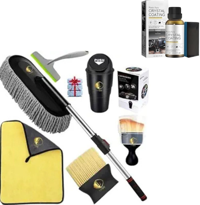 khushmogal hub 8 in 1 Car Cleaning, Interior Care & Plastic Crystal Coating Kit CAC-08P-015 Vehicle Interior Cleaner(20 ml)