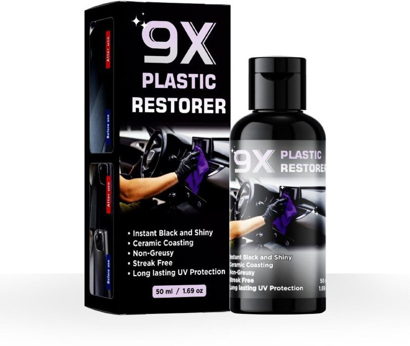 Dev Plastic Restorer For Car Deshbord Ceramic Coating Plastic Quick Restore 9X PLASTIC RESTORER Vehicle Interior Cleaner(50 ml)