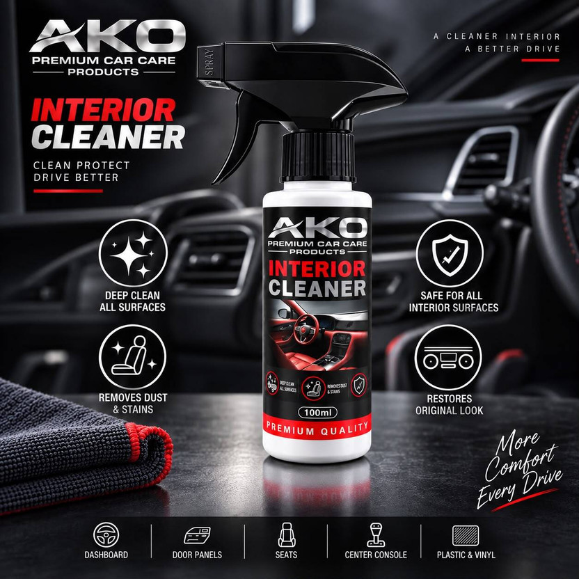 Ako Premium Car Care Products AKO Interior Care Spray 100ml AKO-INTCLN-100ML-002 Vehicle Interior Cleaner(100 ml)