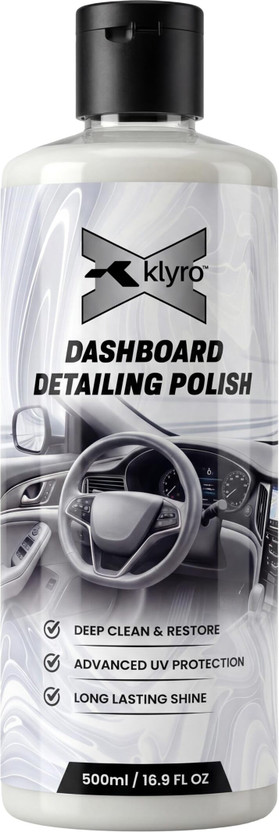 Klyro Klyro Dashboard & Interior Care Polish | Leather Conditioner + Protectant Polish for Plastic, Vinyl & Rubber Surface | Vehicle Interior Cleaner(500 ml) - Flipkart Deal