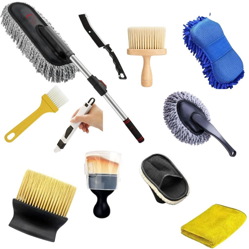 khushmogal hub 12 in 1 Car Cleaning Brush & Detailing Kit CCK-12P-2026 Vehicle Interior Cleaner(12 ml)