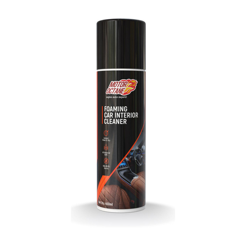 MOTOROCTANE MOTOROCTANE Foaming Car Interior Cleaner for Upholstery, Dashboard, Leather, Fabric and Vinyl - Lime Fragrance Vehicle Interior Cleaner(450 ml) - Flipkart Deal