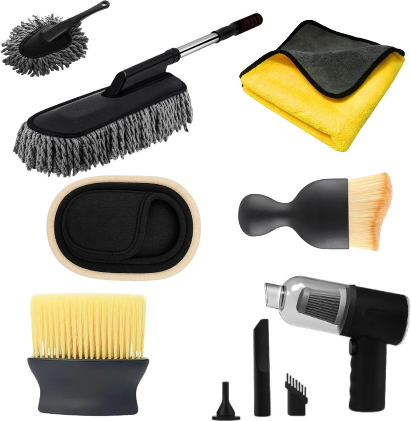 KANGAROO KANGAROO 7-in-1 Premium Car Cleaning Kit with Vacuum & Detailing Brushes Effective Cleaning 400 ml - ( Pack of 1 ) Vehicle Interior Cleaner(700 ml) - Flipkart Deal