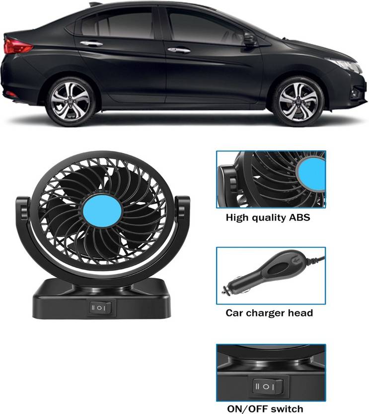 Genipap Cooling Car Fan 360 Degree Rotatable For vehicleGCF 063 Car