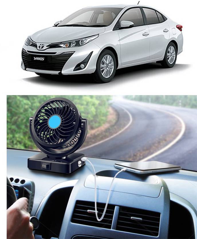 Amulite Car Fan With USB Charging 360 Degree Rotatable FanA599 Car