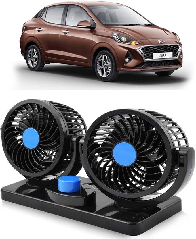 Amulite Car Fan 12V 360 Head 2 Speed Quiet Strong for All Auto Vehicles