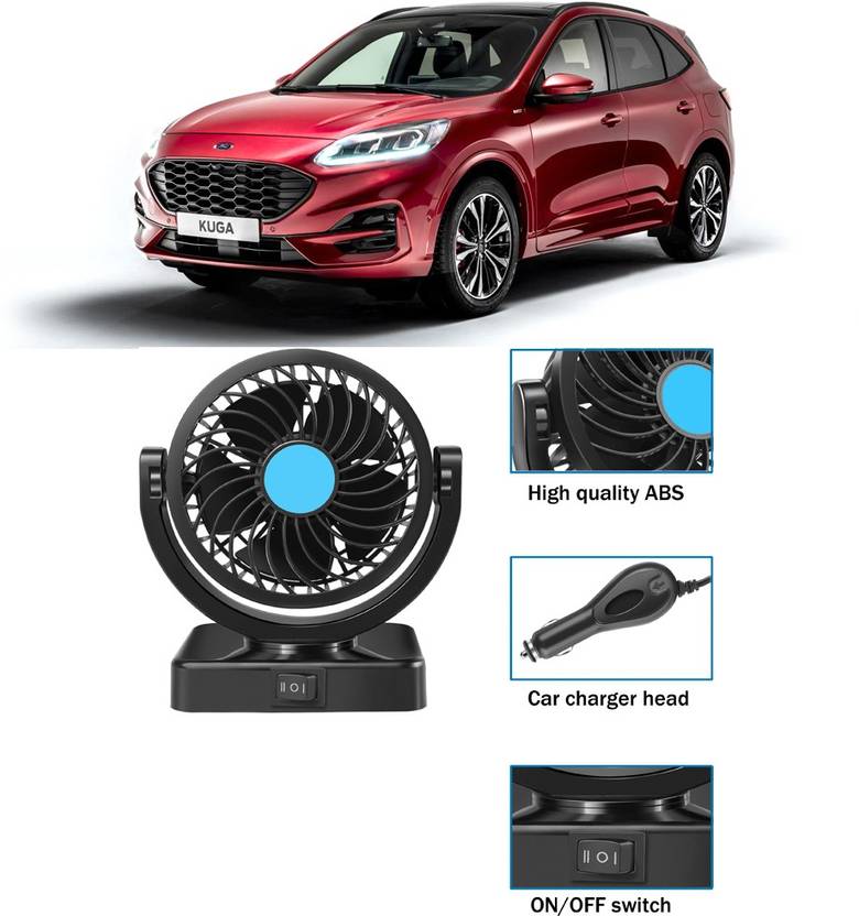 Enfield Works Cooling Car Fan 360 Degree Rotatable For vehicleY_137