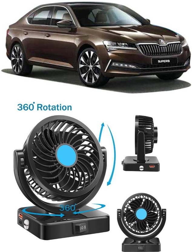 Enfield Works Car Fan With USB Charging 360 Degree Rotatable Fan491
