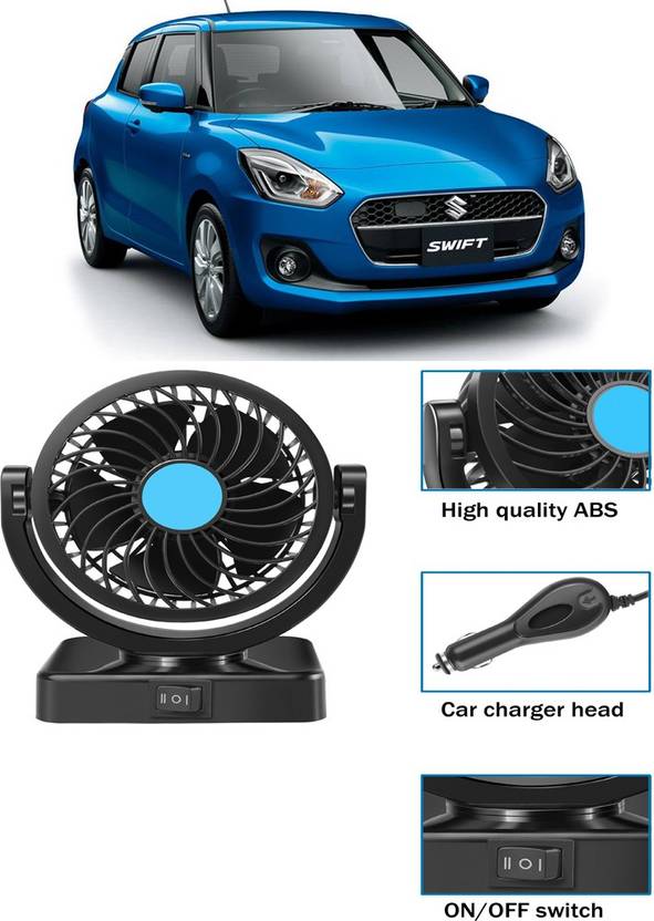 Genipap Cooling Car Fan 360 Degree Rotatable For vehicleGCF 269 Car
