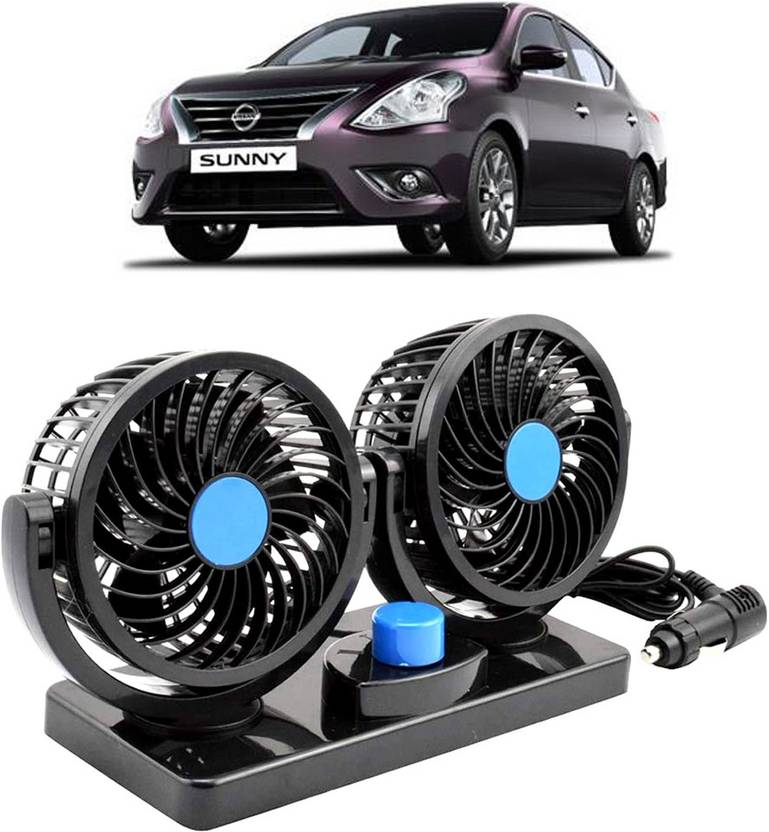Amulite Car Fan 12V 360 Head 2 Speed Quiet Strong for All Auto Vehicles