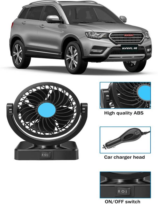 Amulite Cooling Car Fan 360 Degree Rotatable For vehicleGCF 048 Car