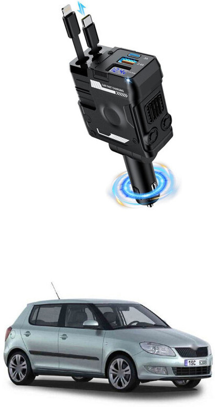 GONAMA Retractable Car Charger 4 in 1 Fast Car Phone Charger 68W With USB Type C sg200 Car Laptop Charger(AC, DC)