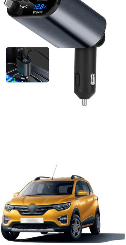 GONAMA Retractable Car Charger 4 in 1 Fast Car Phone Charger 120W With USB Type C sg199 Car Laptop Charger(AC, DC)