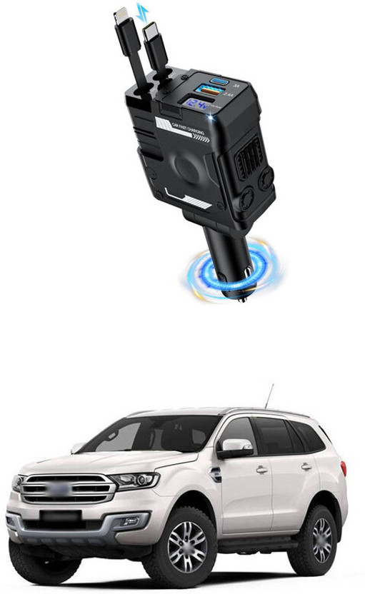 GONAMA Retractable Car Charger 4 in 1 Fast Car Phone Charger 68W With USB Type C sg20 Car Laptop Charger(AC, DC)