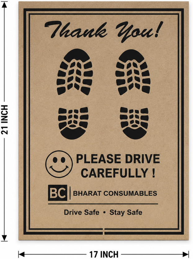 BHARAT CONSUMABLES Paper Disposable Paper Mat For  Universal For Car(Brown)