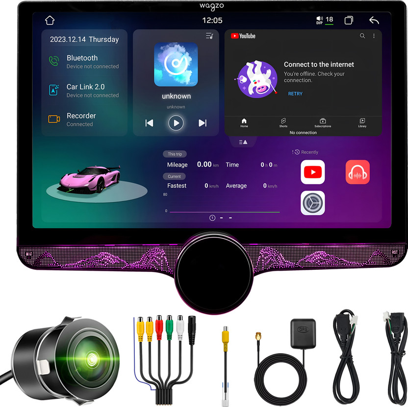 Wagzo Wagzo 2K Diamond Car Android10.1In|4GB+64GB|4thGen,QLED 4Core|WAP-24| With Ahd Camera Car Stereo(Double Din) - Flipkart Deal