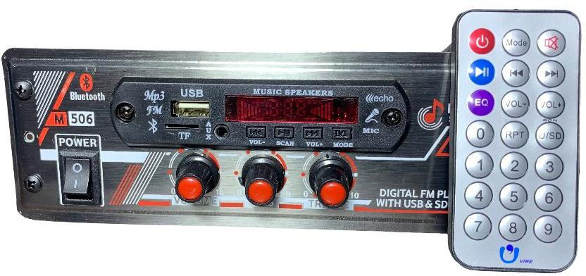 Dj soft.beat USB PLAYER 4440 DUAL IC with Bluetooth, MP3 Player Car Stereo(Single Din)