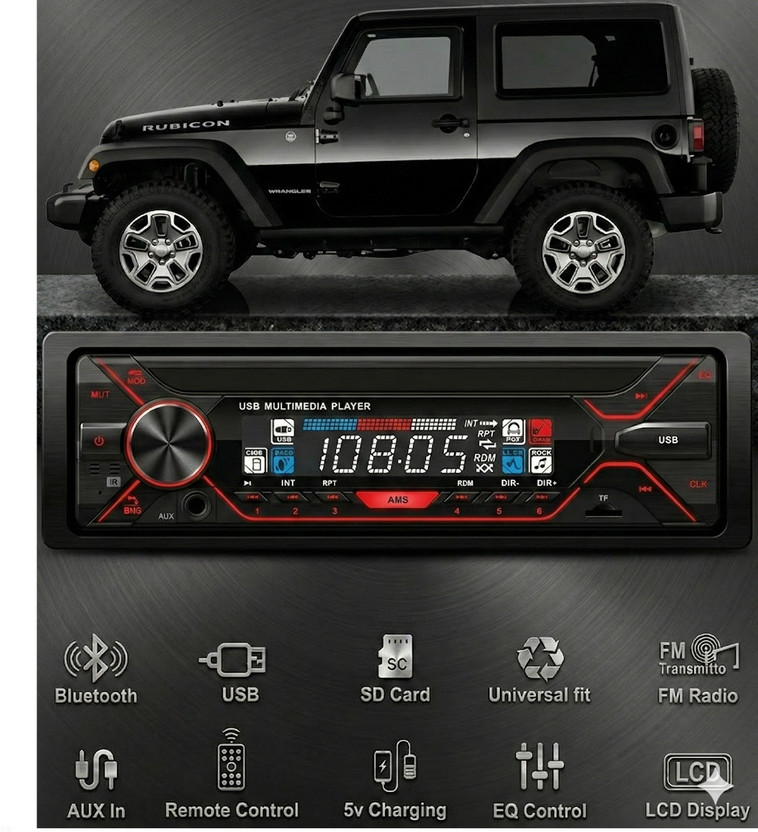 Bluedrum Universal Boom Master A410U with AUX/Bluetooth/USB/ MP3-AKNA1710 Car Stereo(Single Din)