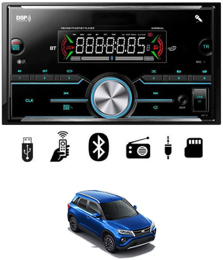 AYW Double Din Universal Car Stereo MP3 Player with BT,FM,USB,AUX with Remote-235 Car Stereo(Double Din)