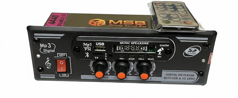 MSB MSB USB/BT UNIVERSAL MEDIA PLAYER WITH DUAL IC WITH BT/AUX/USB/SD CONNECTIVITY Car Stereo(Single Din) - Flipkart Deal
