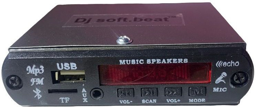 Dj soft.beat Bluetooth Mini Car Stereo, MP3 Player with FM,AUX & USB (12V DC) Car Stereo(Single Din)