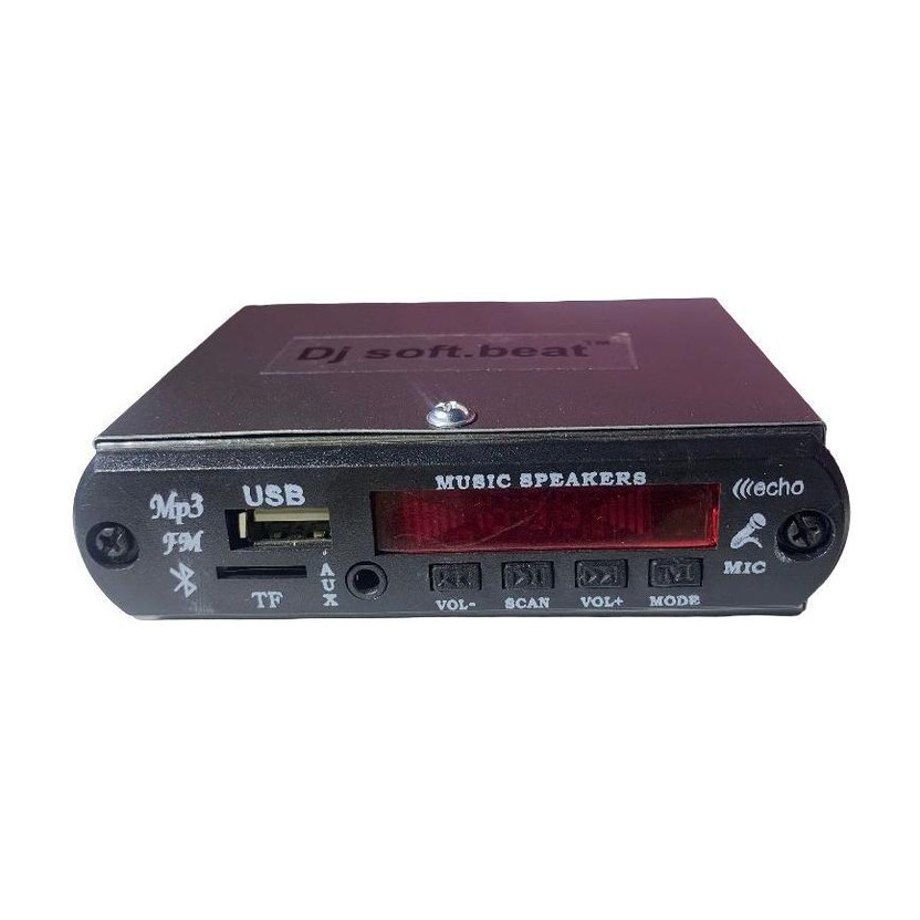 Dj soft.beat Bluetooth Mini Car Stereo, MP3 Player with FM,AUX & USB (12V DC) Car Stereo(Single Din)