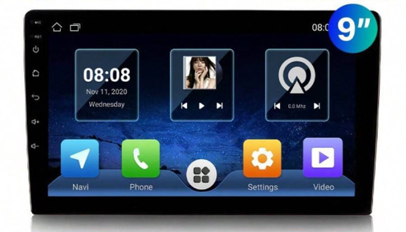 Modorwy 9in CAR Display For Mahindra Brand Android System 4GB RAM 32GB + AHD View CAMERA Car Stereo(Double Din)