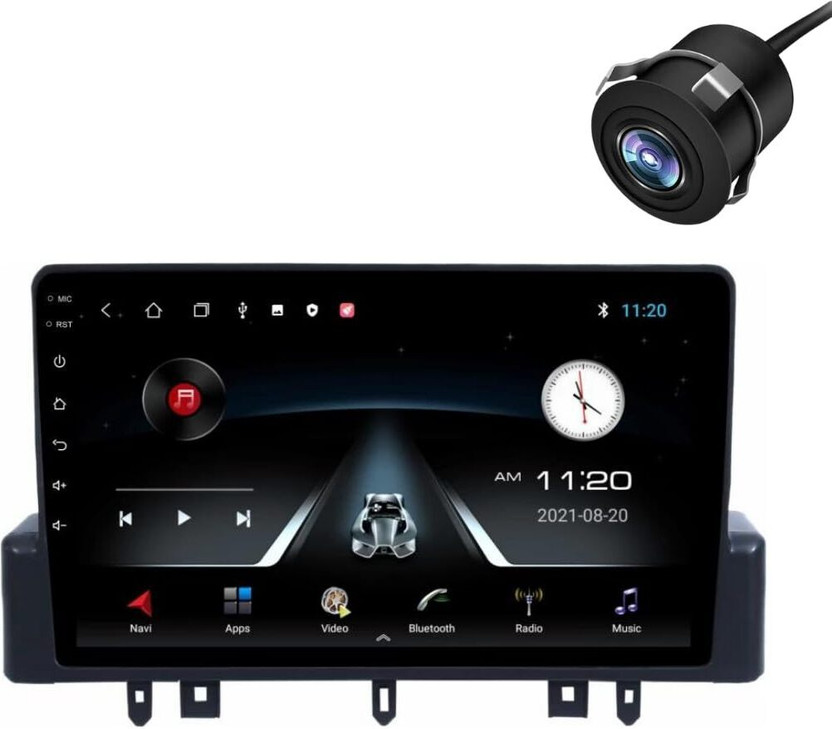 Modorwy 9inch Car Android System CarPlay 4/32GB AHD Camera+Frame Suitable Tata Punch Car Stereo(Double Din)