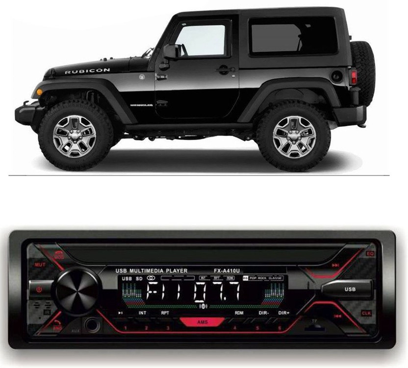JBRIDERZ Car Stereo FX- A100U Car Stereo with Bluetooth, USB, SDCard , Aux G-281 Car Stereo(Single Din)