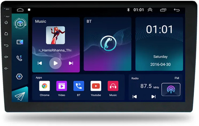 Modorwy A1 9In HD 1280 Android Display Auto Car Play 2GB RAM 32GBROM 1 HD Reverse Camera Car Stereo(Double Din)