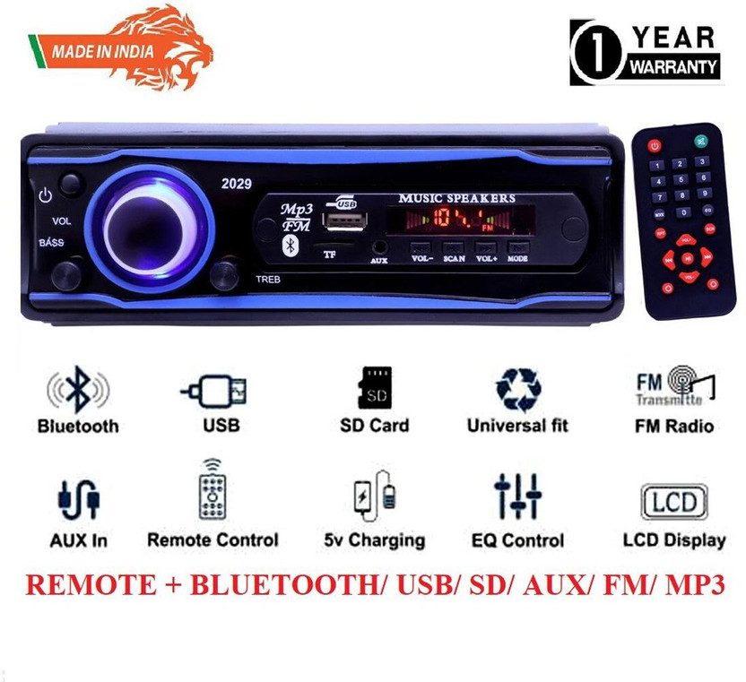PROKONAI Universal BLUETOOTH/USB/SD/AUX/FM/MP3 - PRO Z2083 Car Stereo(Single Din)