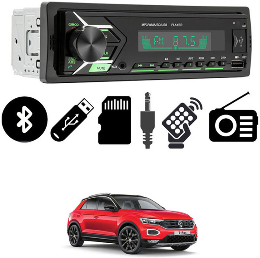 AYW Universal Single DIN(2093)Car Stereo Bluetooth/USB/BT/AUX/FM with Remote-232 Car Stereo(Single Din)